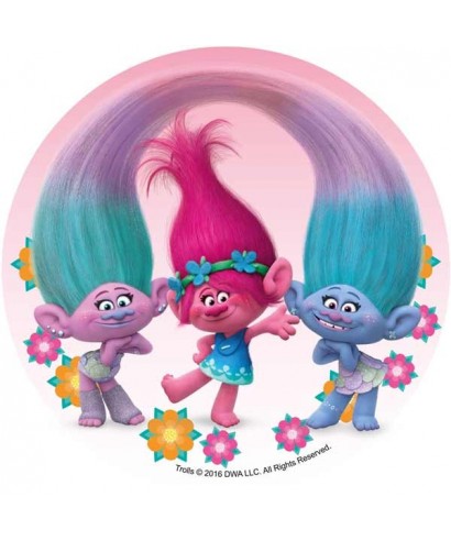 Disque Azyme Poppy Satin Et Chenille Trolls Pour Les Trolls A 3 50