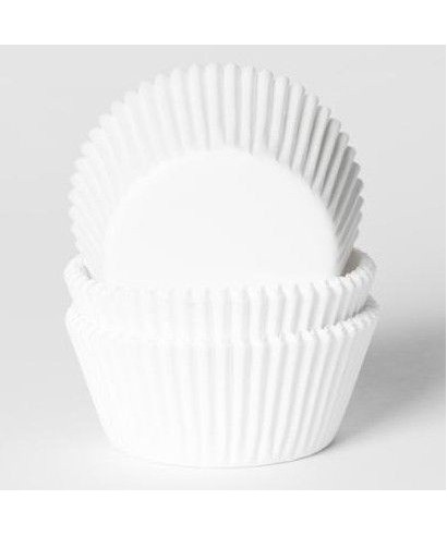 Caissette blanche papier ingraissable, cuisson cupcake, muffins