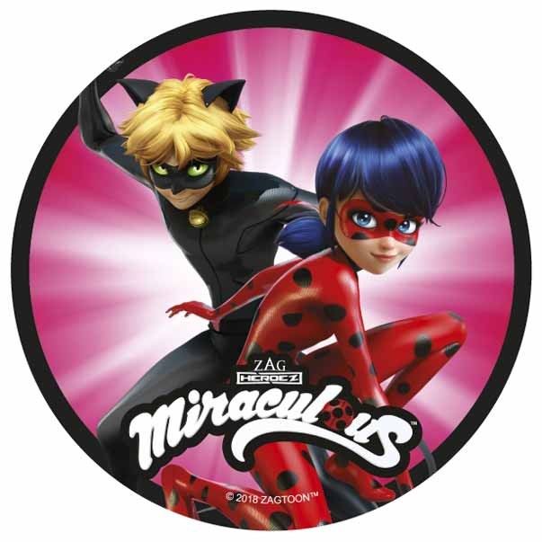 Disque Azyme Chat Et Miraculous Ladybug En Action A 1 99