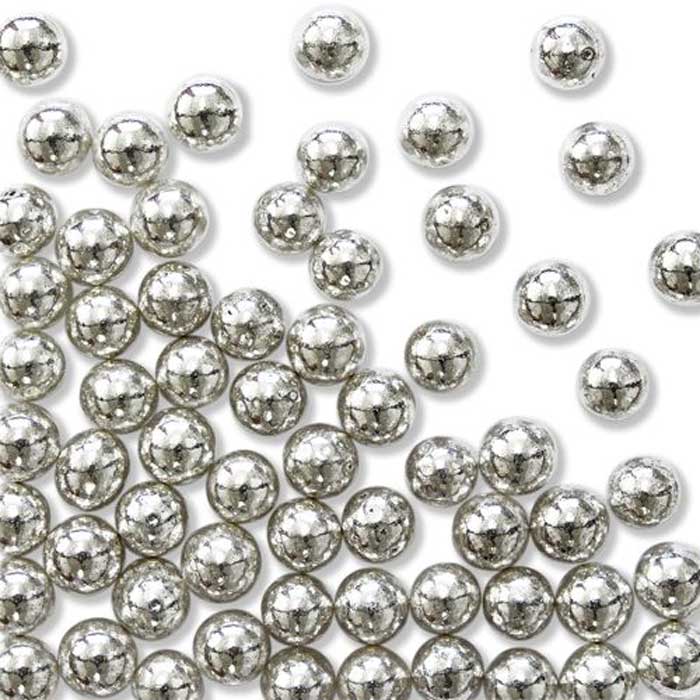 100g Argent Comestible 6mm Petites Perles de Sucre Boules pour Gâteau  Cupcake Sprinkles Dec : : Epicerie