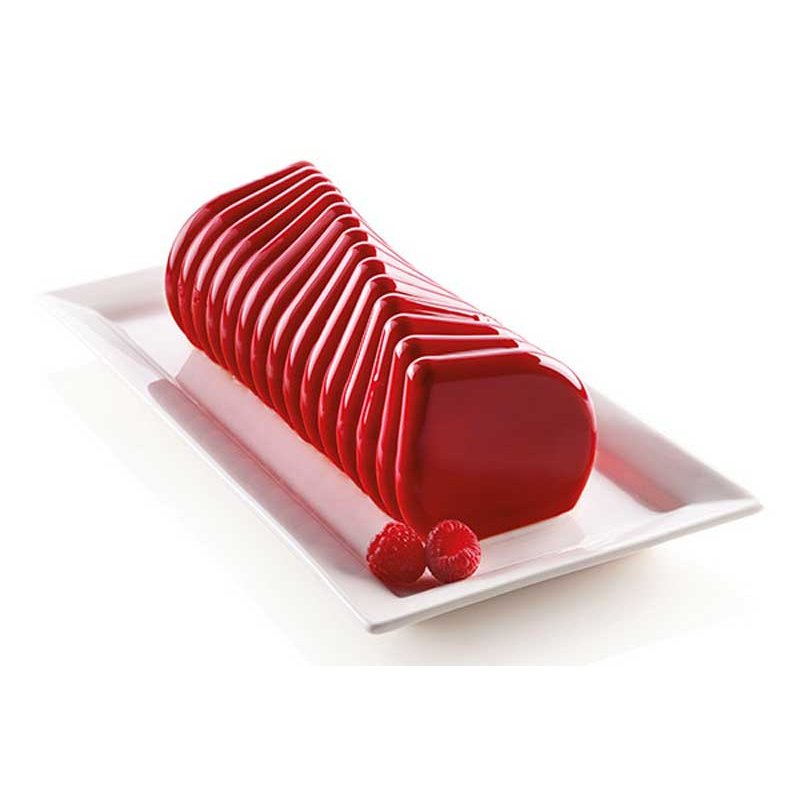 Moule en silicone bûche de Noël 3D : Coeur 28.5 cm - Silikomart