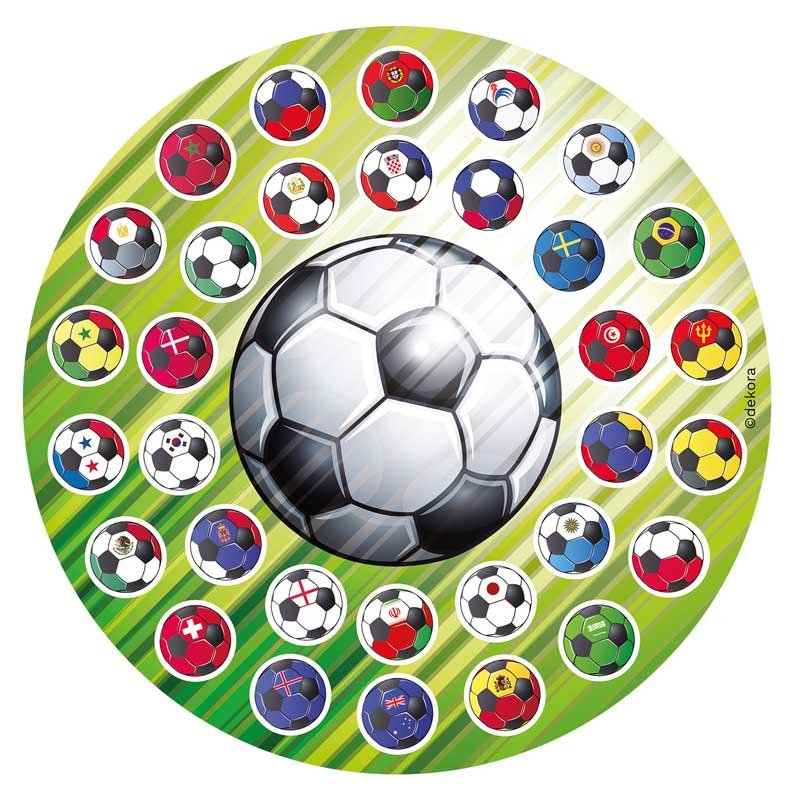 Disque Decoration De Gateau Ballons De Foot A 3 50