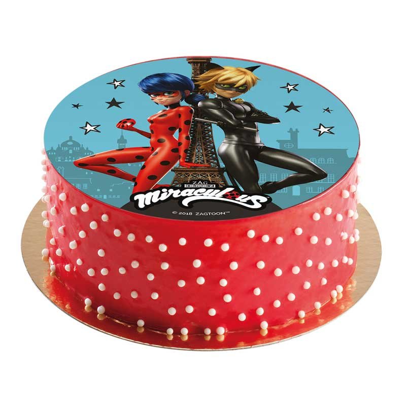 Disque Comestible Ladybug Et Chat Noir Miraculous A 4 00