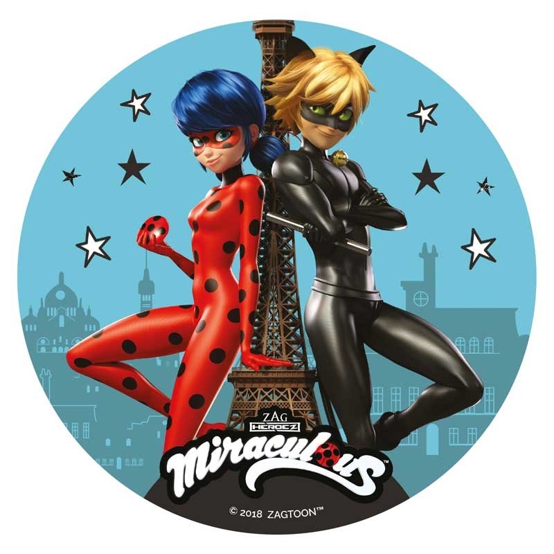 Disque Comestible Ladybug Et Chat Noir Miraculous A 4 00