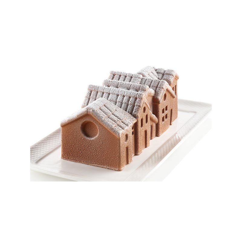 Moule bûche Village d'hiver Silikomart à 32,90 €