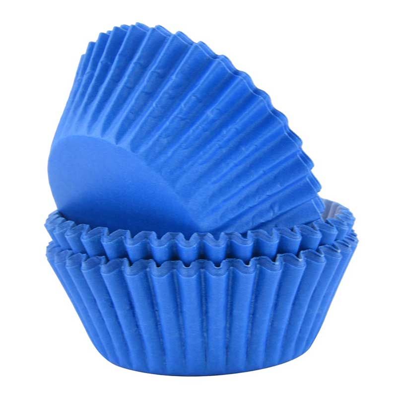 Caissettes à muffins 3,8cm Bleu x20 - Perle Dorée