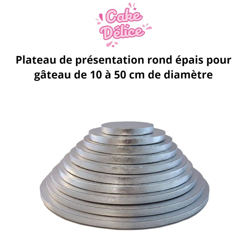 Plateau de présentation carré épais pour gâteau de 10 à 50 cm à 1,79 €