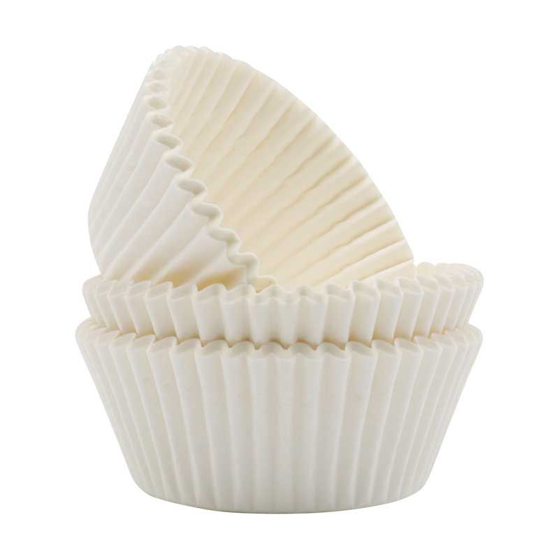 Grande Caissette Cupcake Blanc Ø 7,5 cm x H 4 cm (x100) Ibili