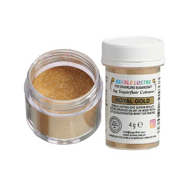 Sugarflair Poudre Brillance Comestible Glitter Or 4g