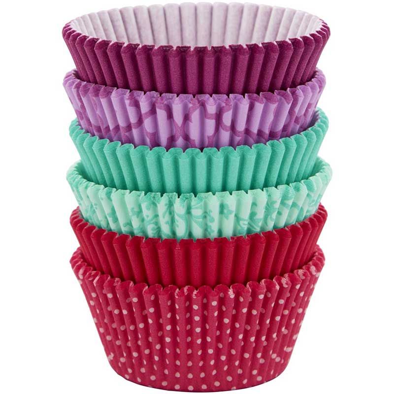 Pack de Caissettes à cupcakes Rose, Turquoise et Violet pcs/150 Wilton