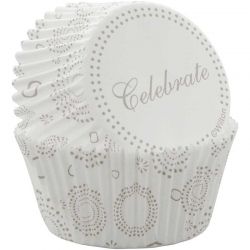 Caissettes Cupcake Celebrate Silver set/75 Wilton