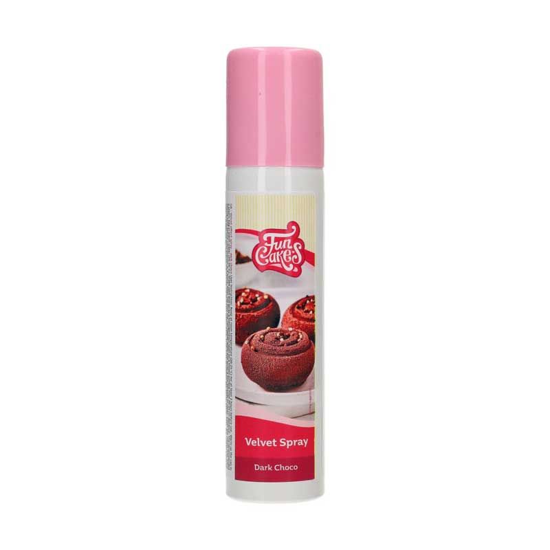 Bombe spray velours 100 ml FunCakes couleur Choco foncé