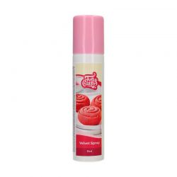 Bombe spray velours 100 ml FunCakes couleur Rouge