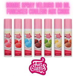 Bombe spray velours 100 ml FunCakes couleur aux choix