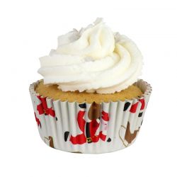 Caissette cupcake Père Noël et Traîneau pk/30 PME