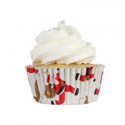 Caissette cupcake Père Noël et Traîneau pk/30 PME