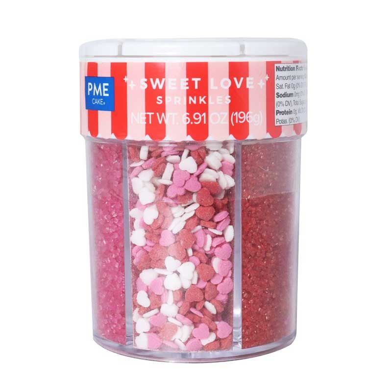 Assortiment de Sprinkles 6-en-1 de la Saint-Valentin Douce Amour 196g PME