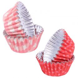 Mini Caissettes à cupcakes en Aluminium Saint Valentin Motifs Amoureux PME