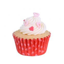 Mini Caissettes à cupcakes en Aluminium Saint Valentin Motifs Amoureux PME