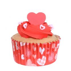 Caissettes à cupcakes en Aluminium Jour Saint Valentin PME