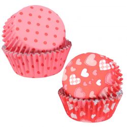 Caissettes à cupcakes en Aluminium Jour Saint Valentin PME