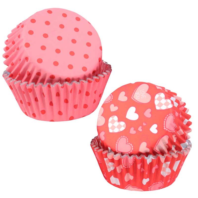 Caissettes à cupcakes en Aluminium Jour Saint Valentin PME