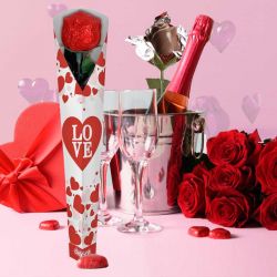 Rose St-Valentin en Chocolat