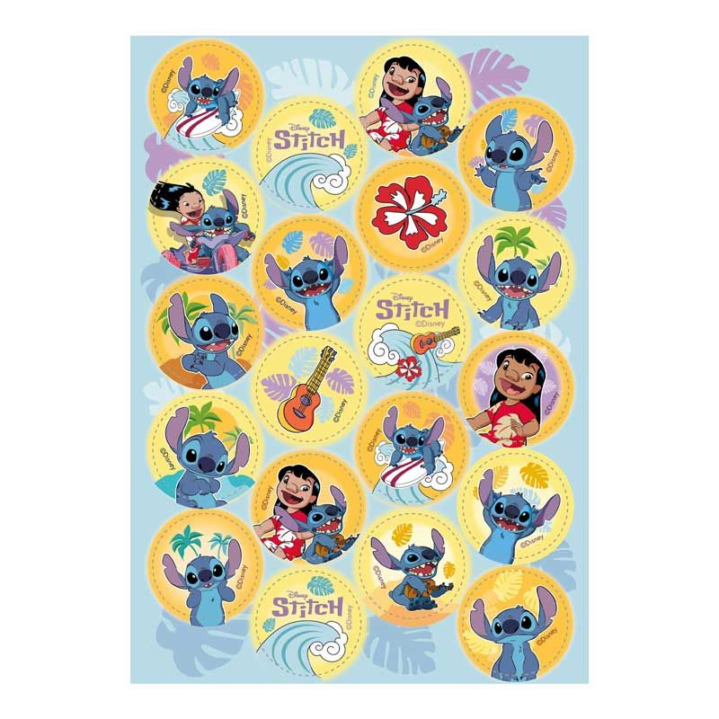 Mini disques comestibles Stitch Disney