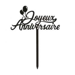 Cake Topper à gâteau Joyeux anniversaire avec ballons