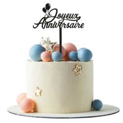 Cake Topper à gâteau Joyeux anniversaire avec ballons