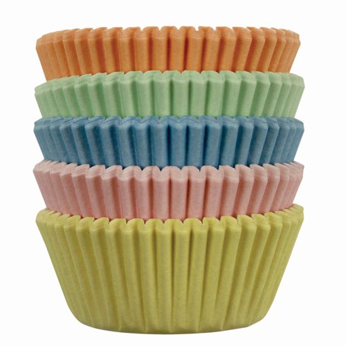 Caissettes à mini cupcakes Rose à points blanc - pk/60