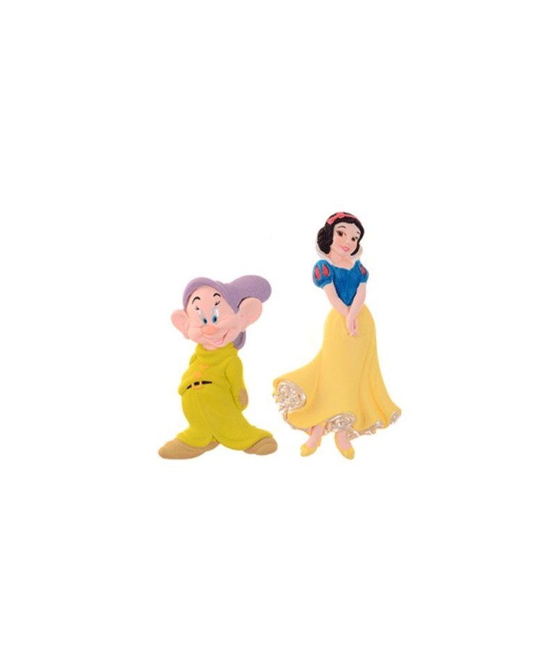 3307 figurines 2d en sucre blanche neige et les 7 nains disney