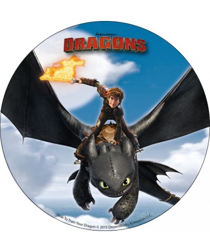 Disque azyme Harold et krokmou dans les airs Dragons pour 